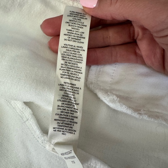 Chico’s Platinum White Embellished Jacket Sz 1 (M) Pearl & Rhinestone Trim M6 - Picture 9 of 10